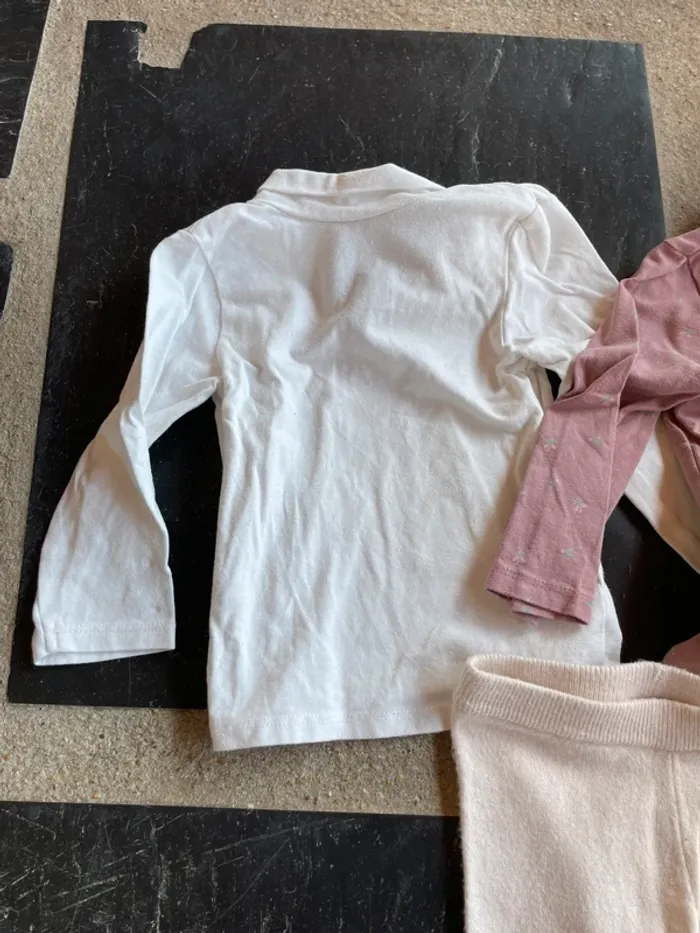 Lot 2 t shirt manches longues et un legging 12 mois - photo numéro 2
