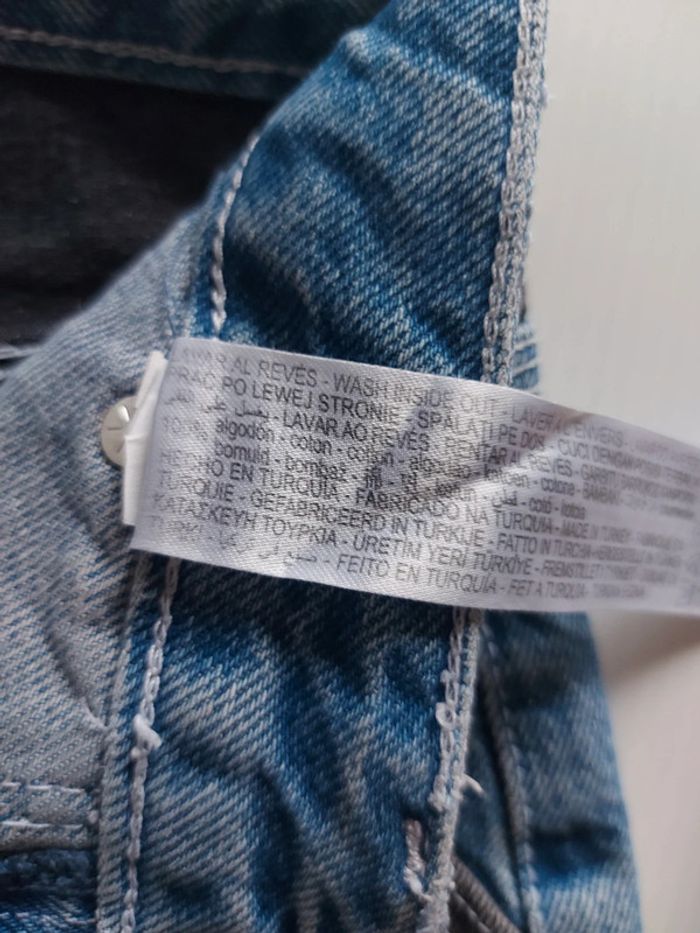 Jean bicolore jambes larges taille 34 - photo numéro 6
