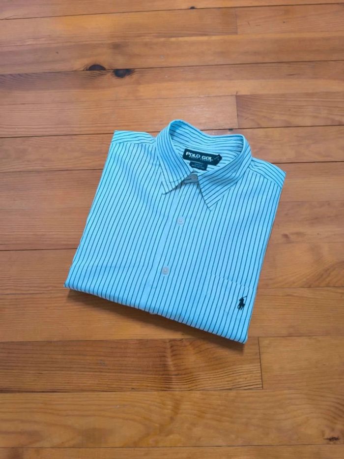 Chemise à rayures - Ralph Lauren Polo Golf - Davis - Logo brodé noir - Noir, blanc - Taille XL