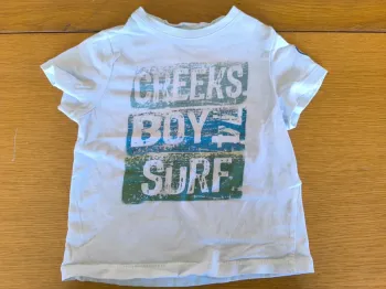 312485 tee-shirt Mc blanc "surf" garçon 18 mois creeks