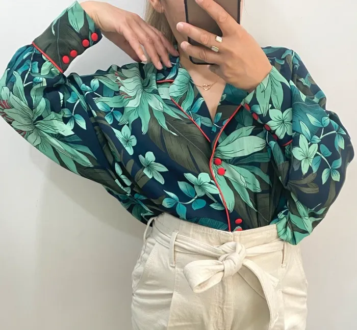 Chemise Zara Imprimé florale Taille M - photo numéro 2