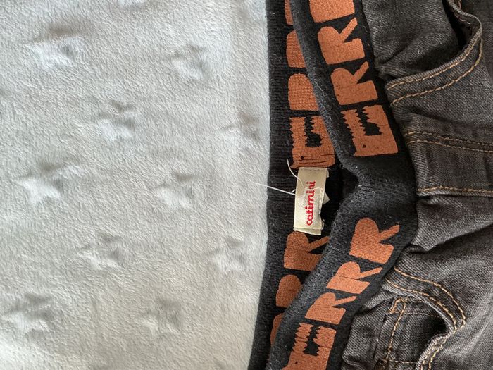 jean noir gris taille élastique 12 mois catimini doublé - photo numéro 7
