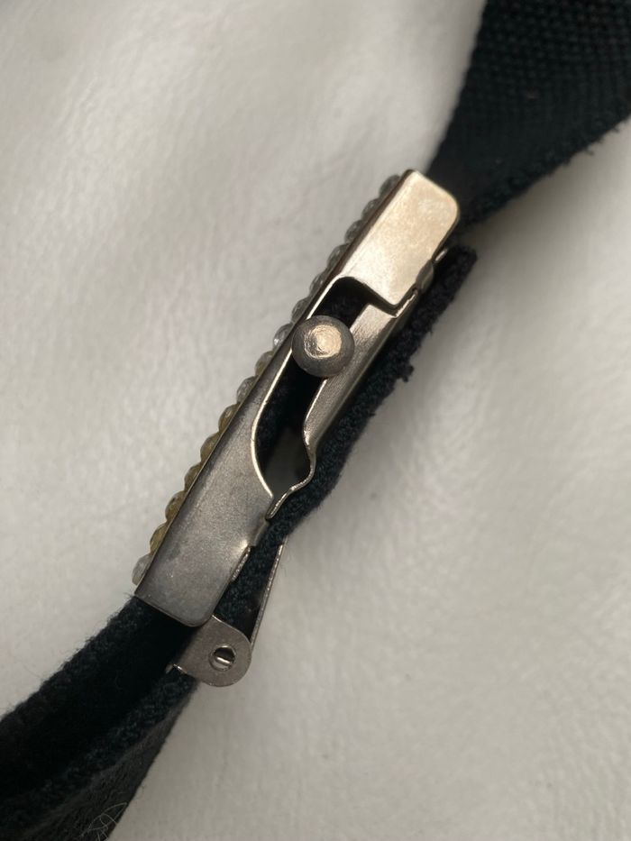 Ceinture noire plaque avec strass - photo numéro 6