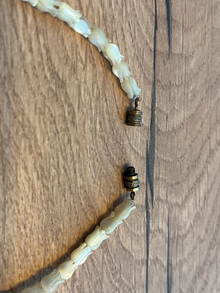 Collier en nacre ancien hawaïen perle tulipe - photo numéro 4