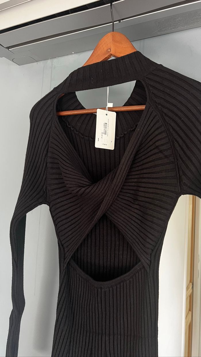 Robe longue noire côtelée Kilky S/m - photo numéro 6