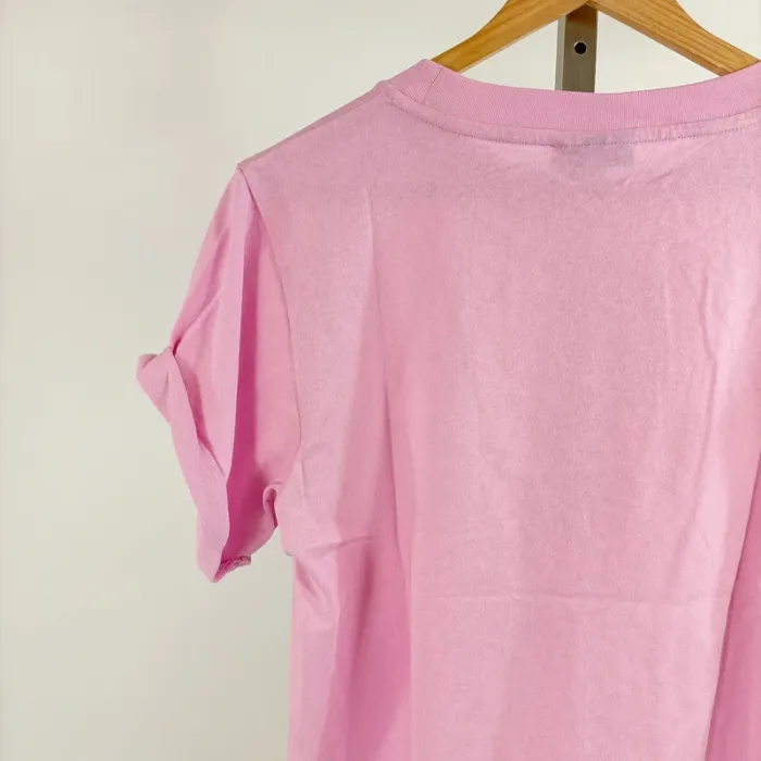 T-shirt rose uni Topshop manches courtes basique casual taille 38/40 coton A1341 - photo numéro 8