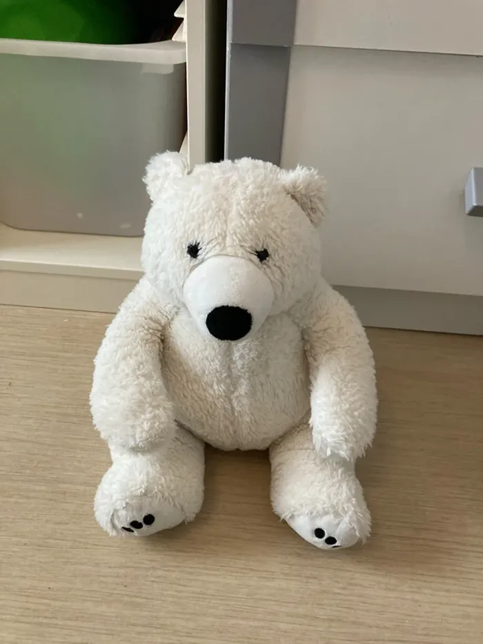 Grosse peluche ours blanc