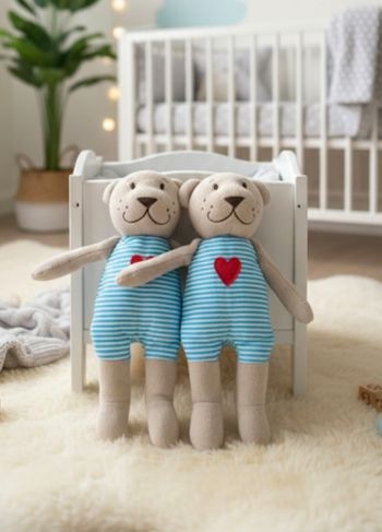 Lot de 2 doudous identiques