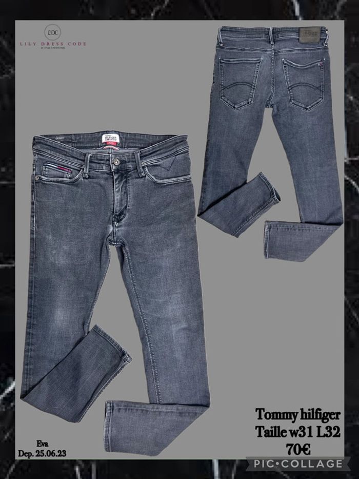 🖤 Jean skinny noir délavé – Tommy Hilfiger – Taille W31 L32 SOLDÉ -50% 🖤