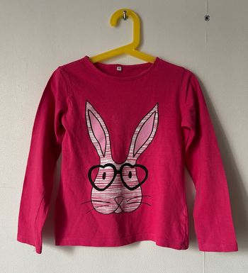 Tee-shirt imprimé lapin à lunettes