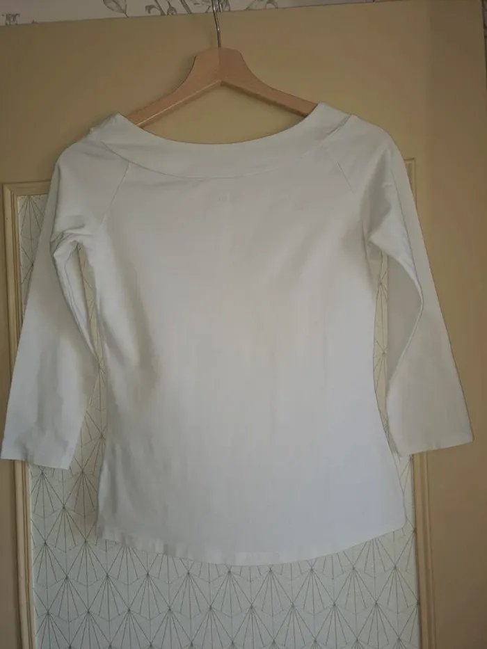 Top blanc femme sexy tbe grain de malice XS - photo numéro 3