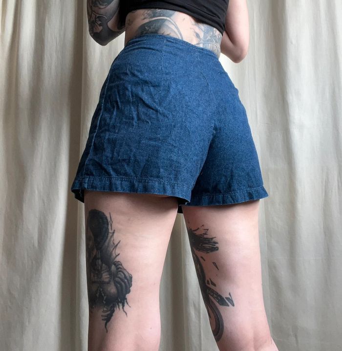 Short jupe jeans 100% coton vintage y2k denim - Taille XS - photo numéro 3