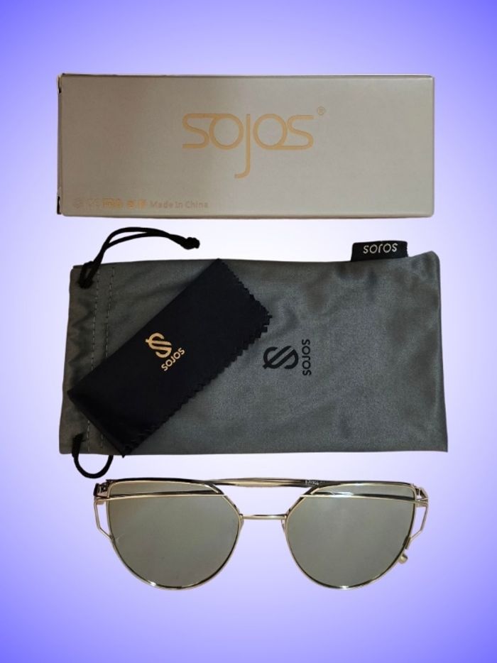 Lunettes de Soleil Œil de Chat Silver Argenté Gris Sojos