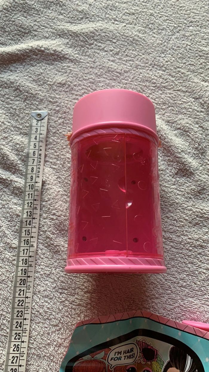 Lot poupée LOL sac rigide rose avec petit tonneau et biberon - photo numéro 4