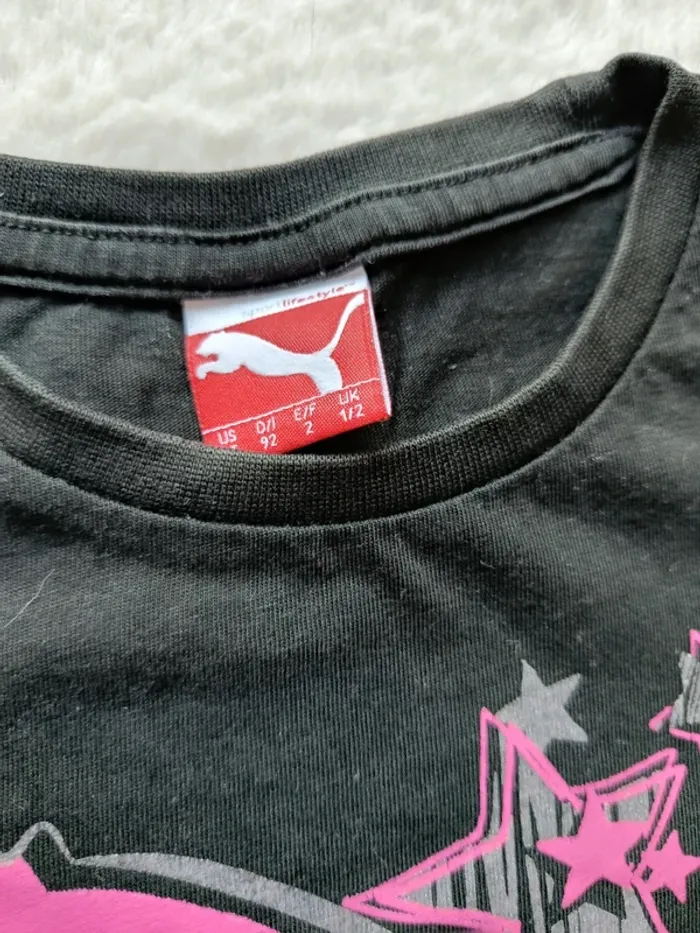 T-shirt noir Puma Taille 24 mois - photo numéro 2