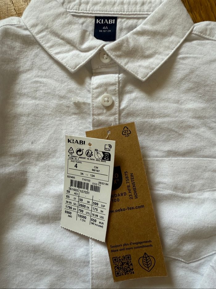 Chemise neuve kiabi 4 ans garçon - photo numéro 2