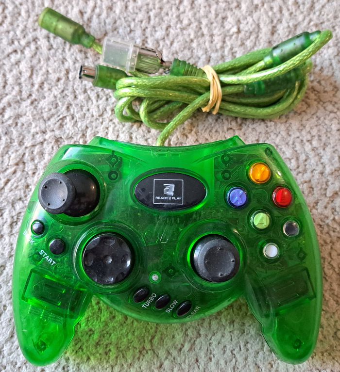 🎮 Lot de manettes et cable vidéo Microsoft Xbox fat 1ère génération - non testés - photo numéro 4