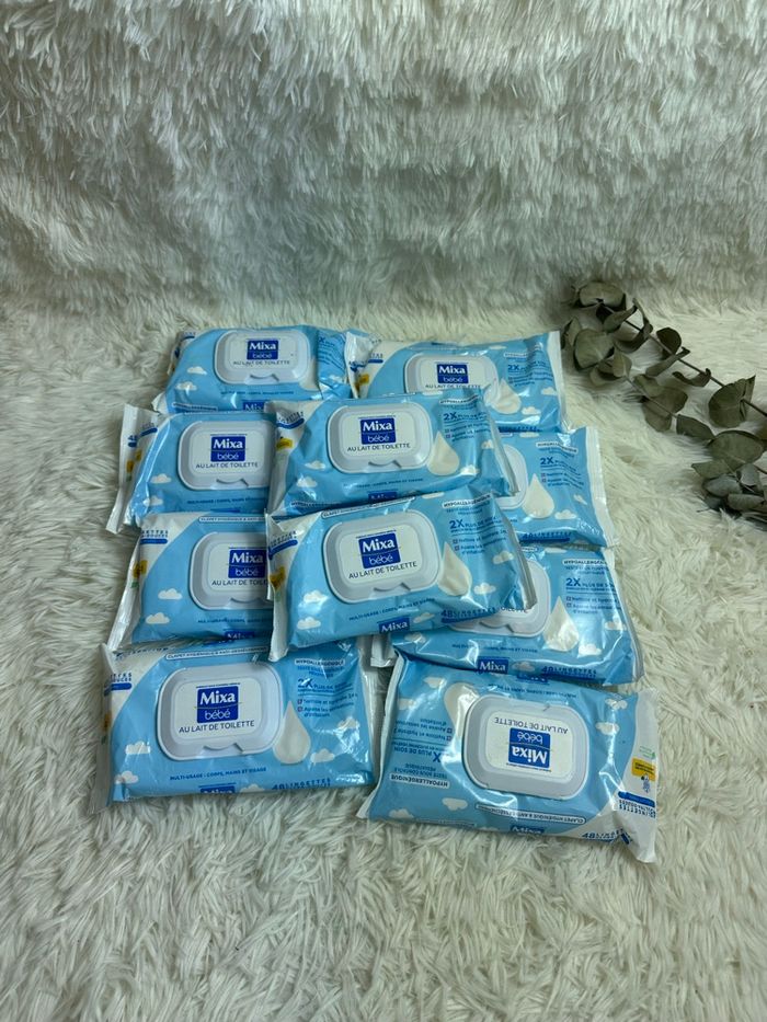 Lot de 10 paquets de 48 lingettes Mixa