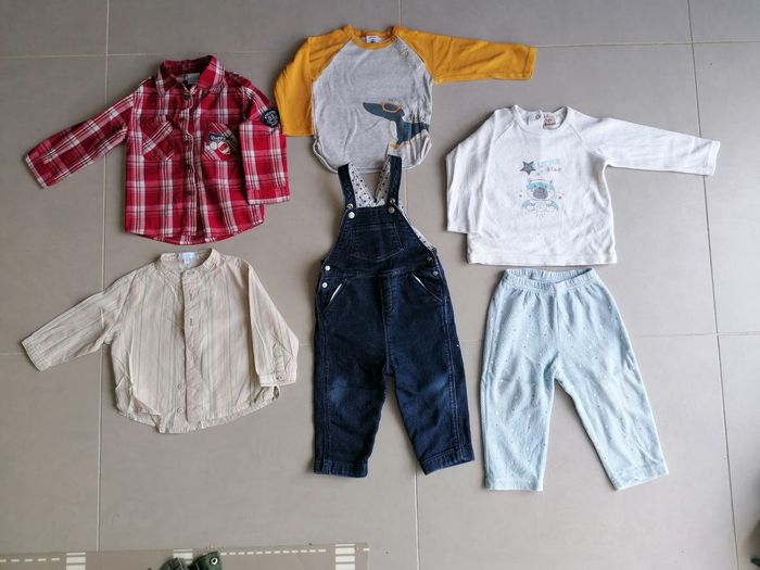 Lot 9 vêtements garçon 12 mois - photo numéro 6