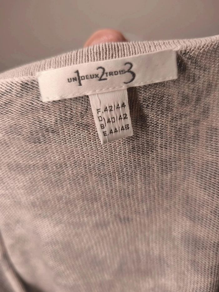Haut sans manche 123 Femme Taille 42/44 Noir-Gris - photo numéro 5