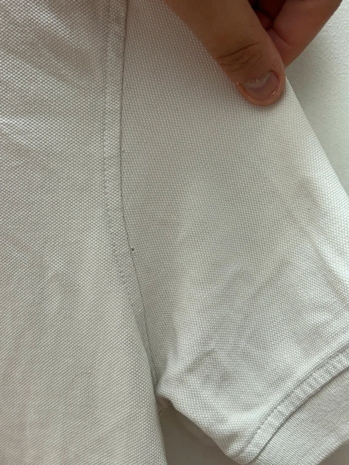 Polo blanc tommy hilfiger - taille M en coton - photo numéro 3