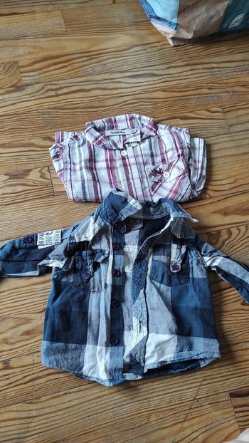 Lot de deux chemises manches longues, divers marques