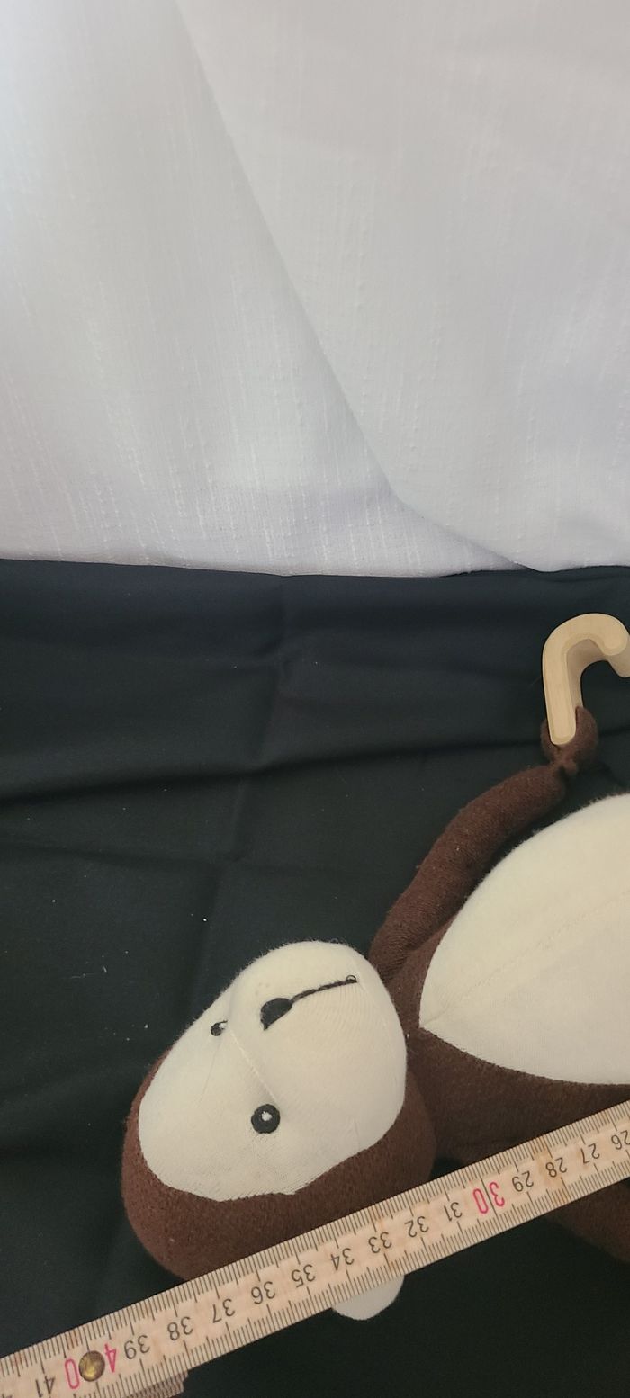 peluche chimpanzé accroche bois - photo numéro 3