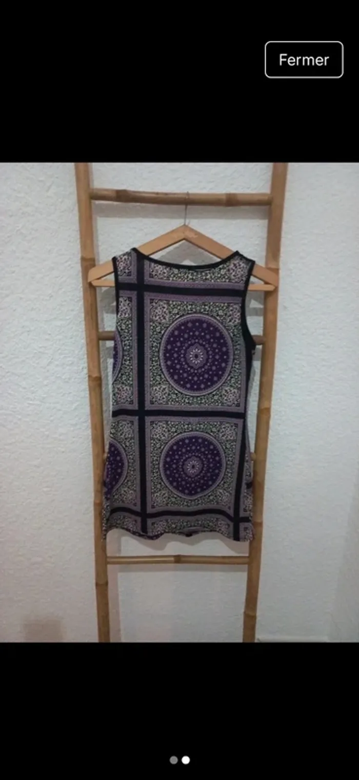 Tunique violette et noir mandala - photo numéro 5