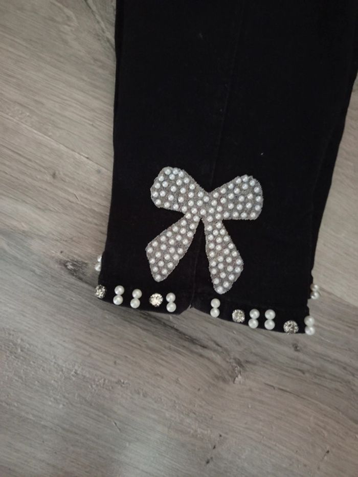 Jeans avec noeud et strass taille XL - photo numéro 2