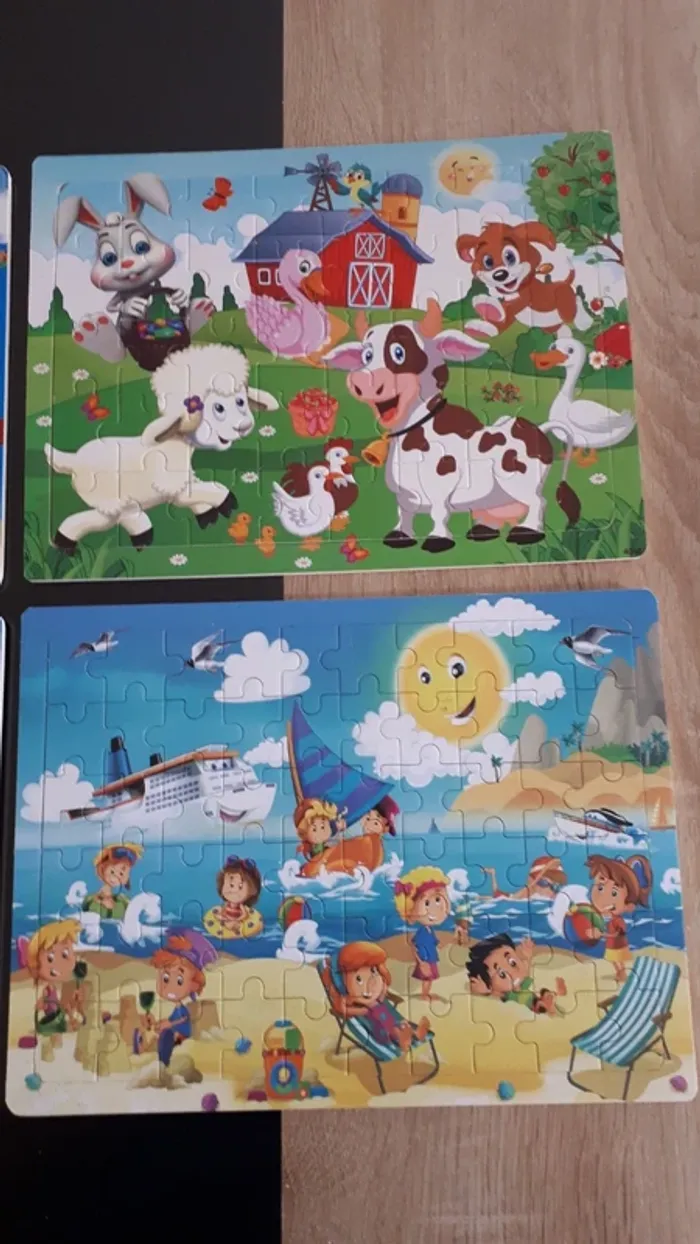 Lot de 4 puzzles – 60 pièces chacun – Thèmes variés enfants - photo numéro 3
