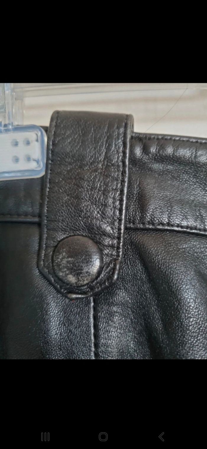 Pantalon cuir vintage coupe originale - photo numéro 3
