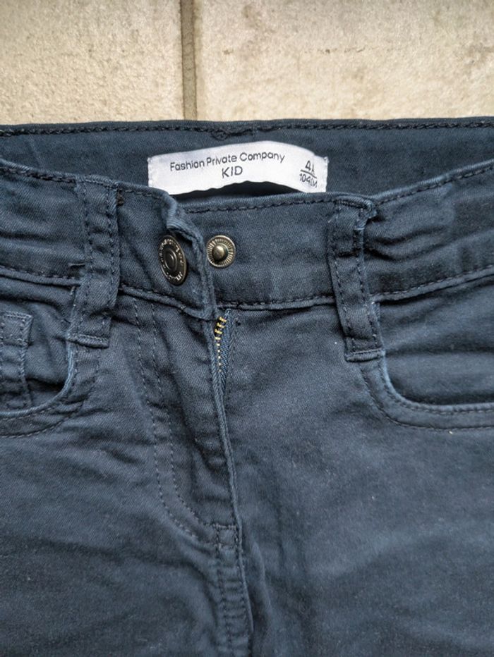 Pantalon bleu marine fille 4 ans - photo numéro 2