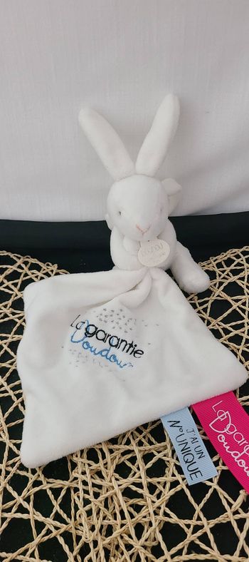Petite peluche lapin avec Doudou mouchoir - 15 cm doudou et compagnie