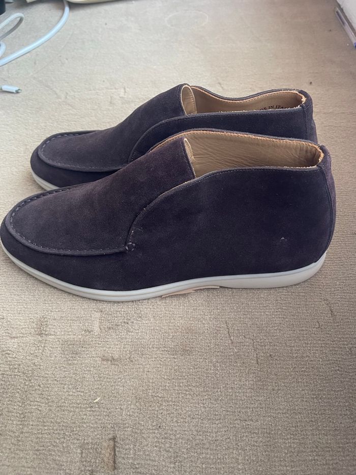 Mocassins homme Premium – Daim Aubergine 🍇 - photo numéro 3