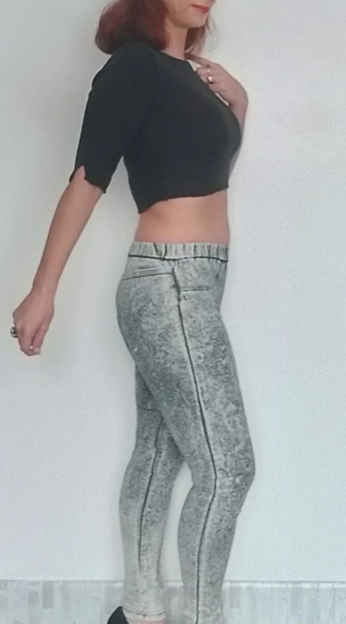 Leggings treggings effet jean taille 38/40 - photo numéro 6