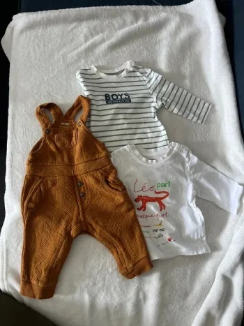 Lot salopette + 2 t-shirt ML