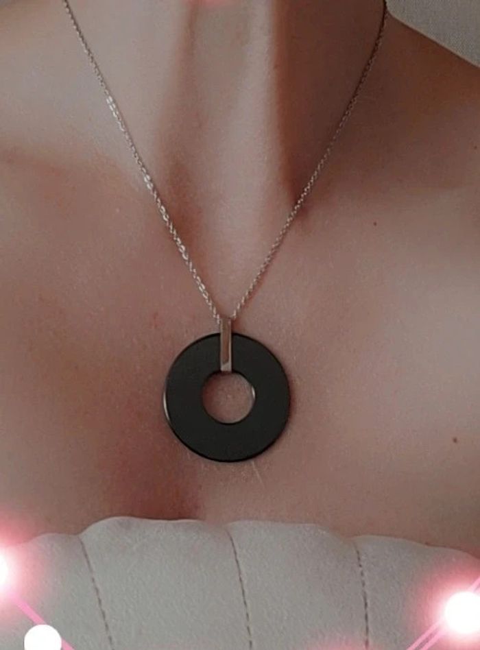 Collier acier et céramique - photo numéro 3