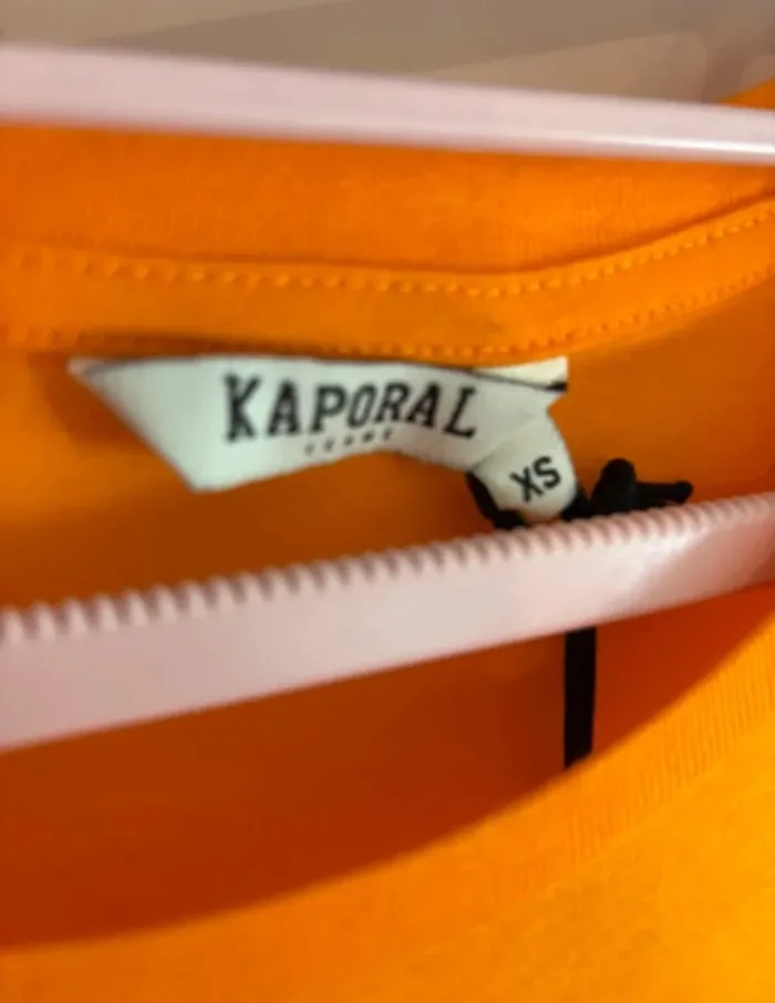 T-shirt orange “Glam” Kaporal taille XS- Neuf - photo numéro 4