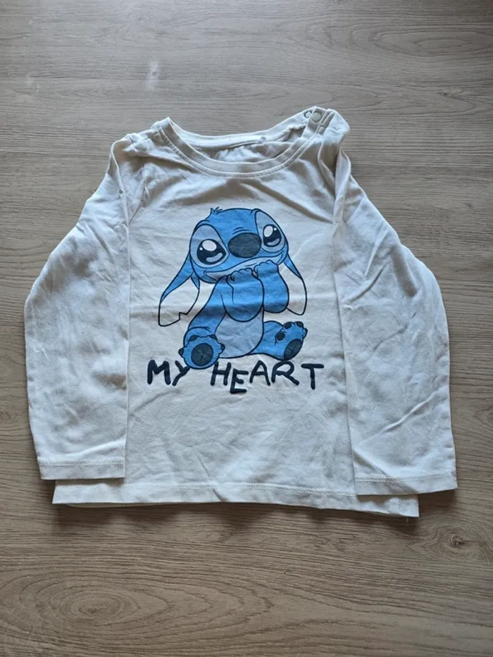 T-shirt manches longues Stitch Disney – enfant