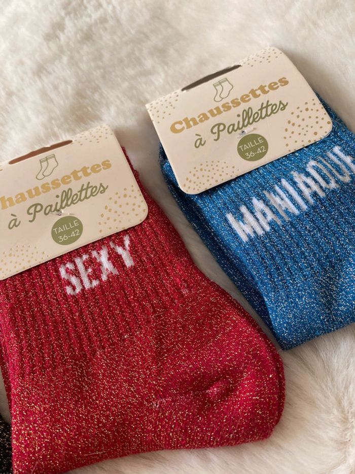 Lot de chaussettes à paillettes - photo numéro 3