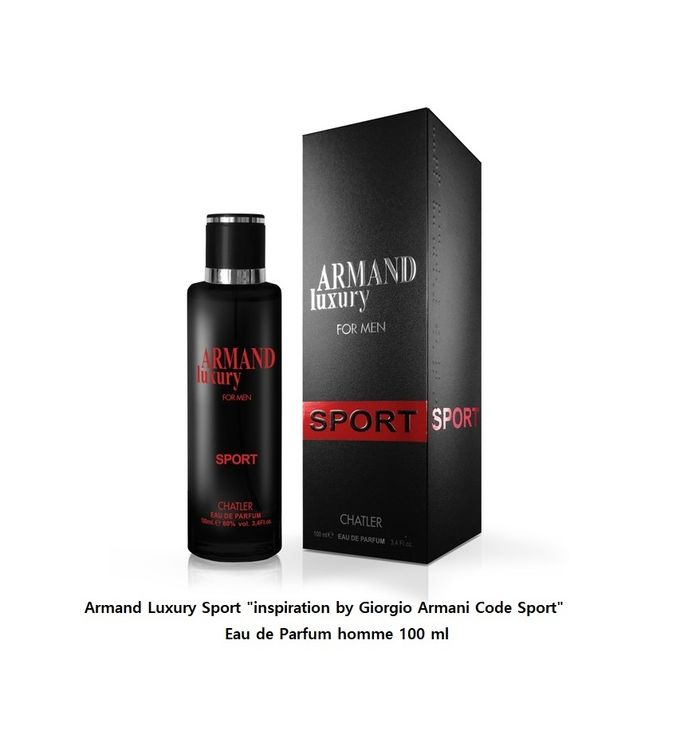 Armand Luxury Sport "inspi Armani Code Sport" Eau de Parfum homme 100 ml