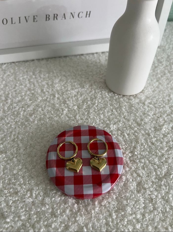 Boucles d’oreilles cœur doré