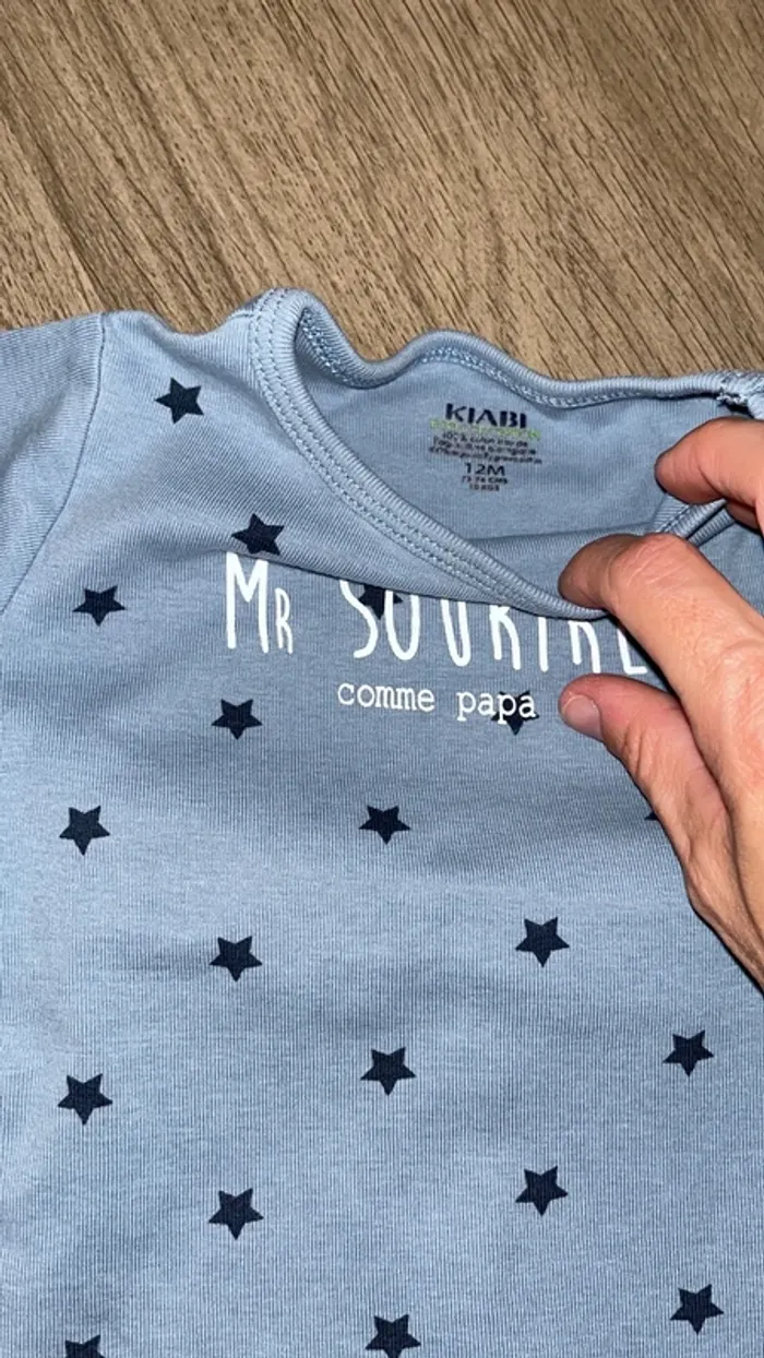 Pyjama 2 pièces kiabi 12 mois(taille petit) - photo numéro 4