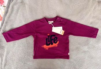 T-shirt manches longues Catimini, taille 12 mois, neuf avec étiquette.
