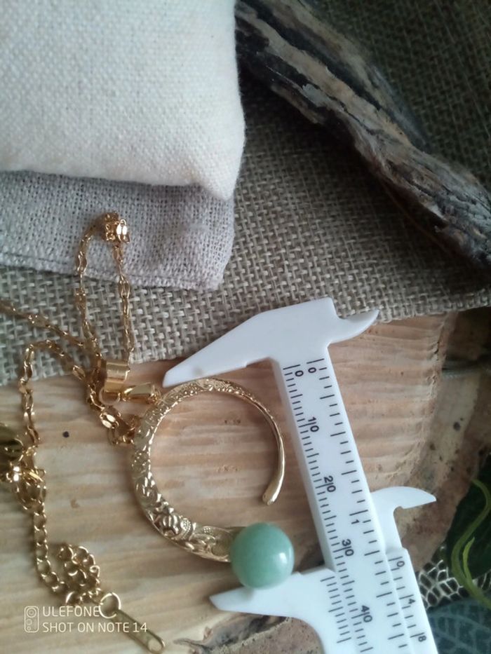 Collier pierre d'aventurine 💚. - photo numéro 2