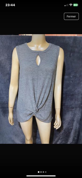 Haut  sans manches gris shein taille XL
