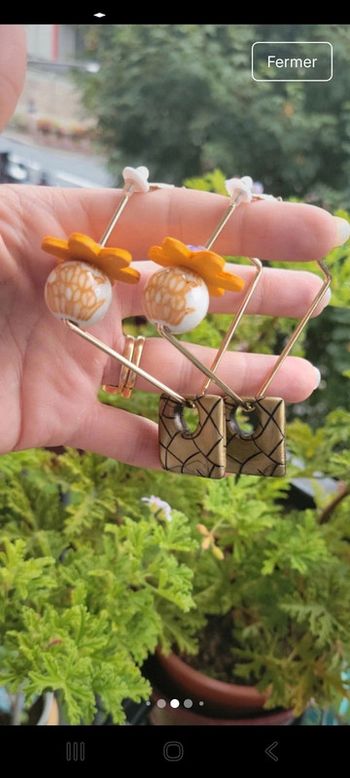 Clips creoles carre couture unique