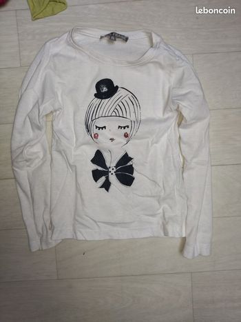 Tee shirt 4 ans vinyl fraise