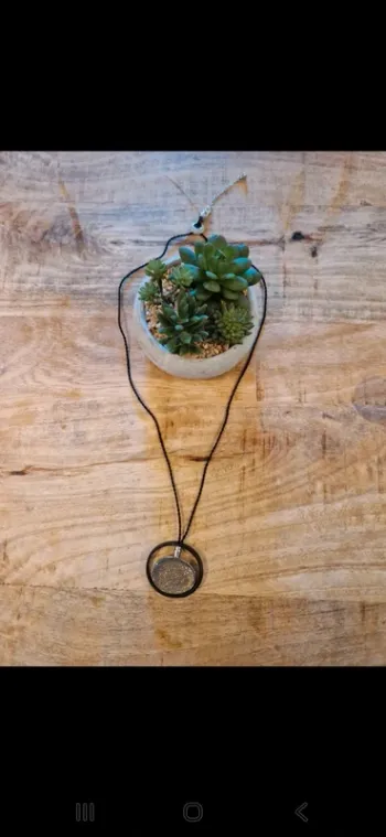 Collier cercle noir & strass