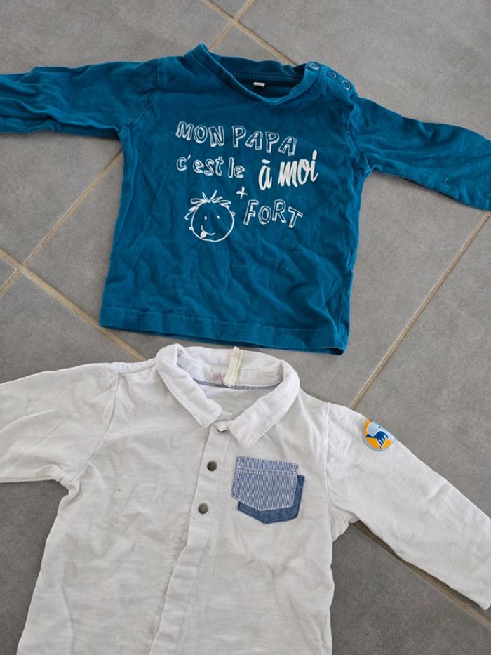 Lot de 2 tee shirts manches longues - photo numéro 2